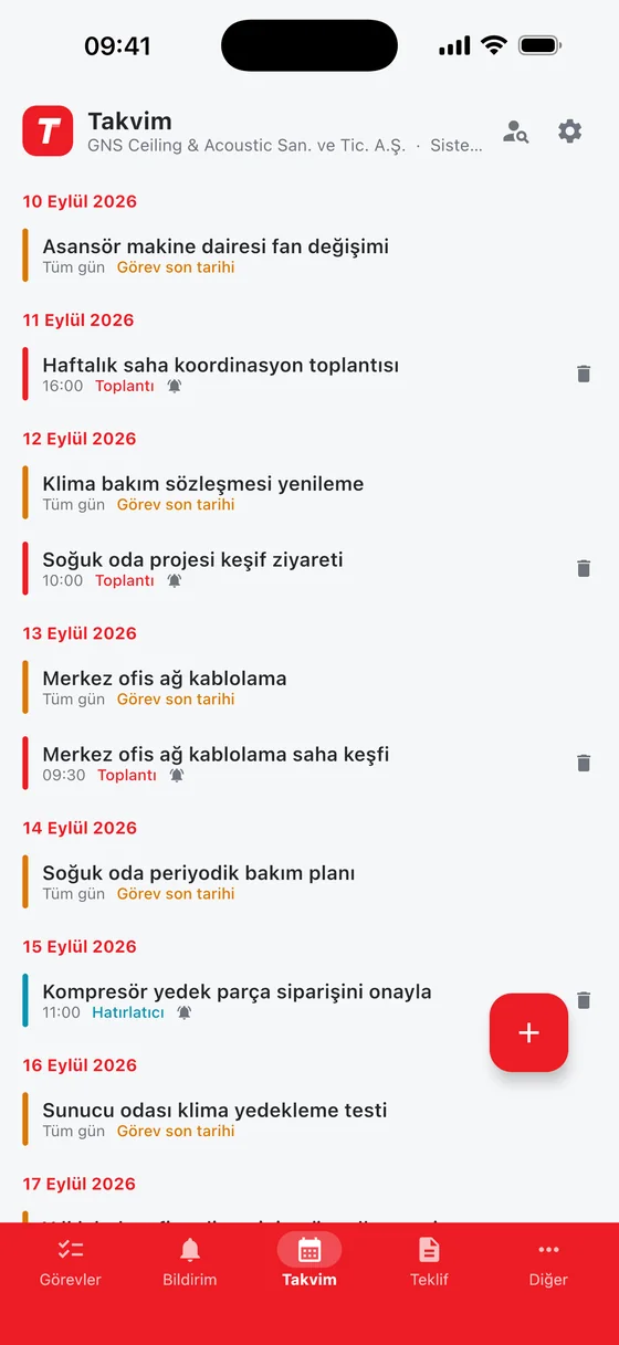 VectONN Team: Takvim